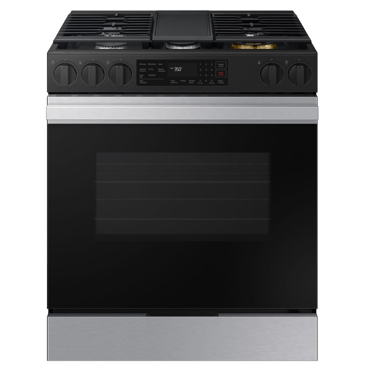 Fogão Samsung 5Q Série 3 Wi-Fi e Air Fry 170L Preto Inox 110V NSG6DG8300SRAZ