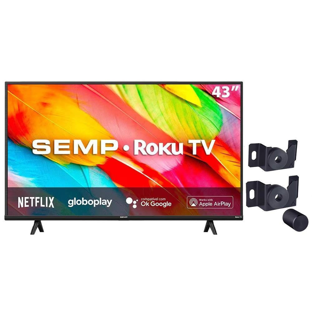 Smart TV LED 43 Full HD 43R6500 + Suporte Fixo para TV Modelo SAV-1000