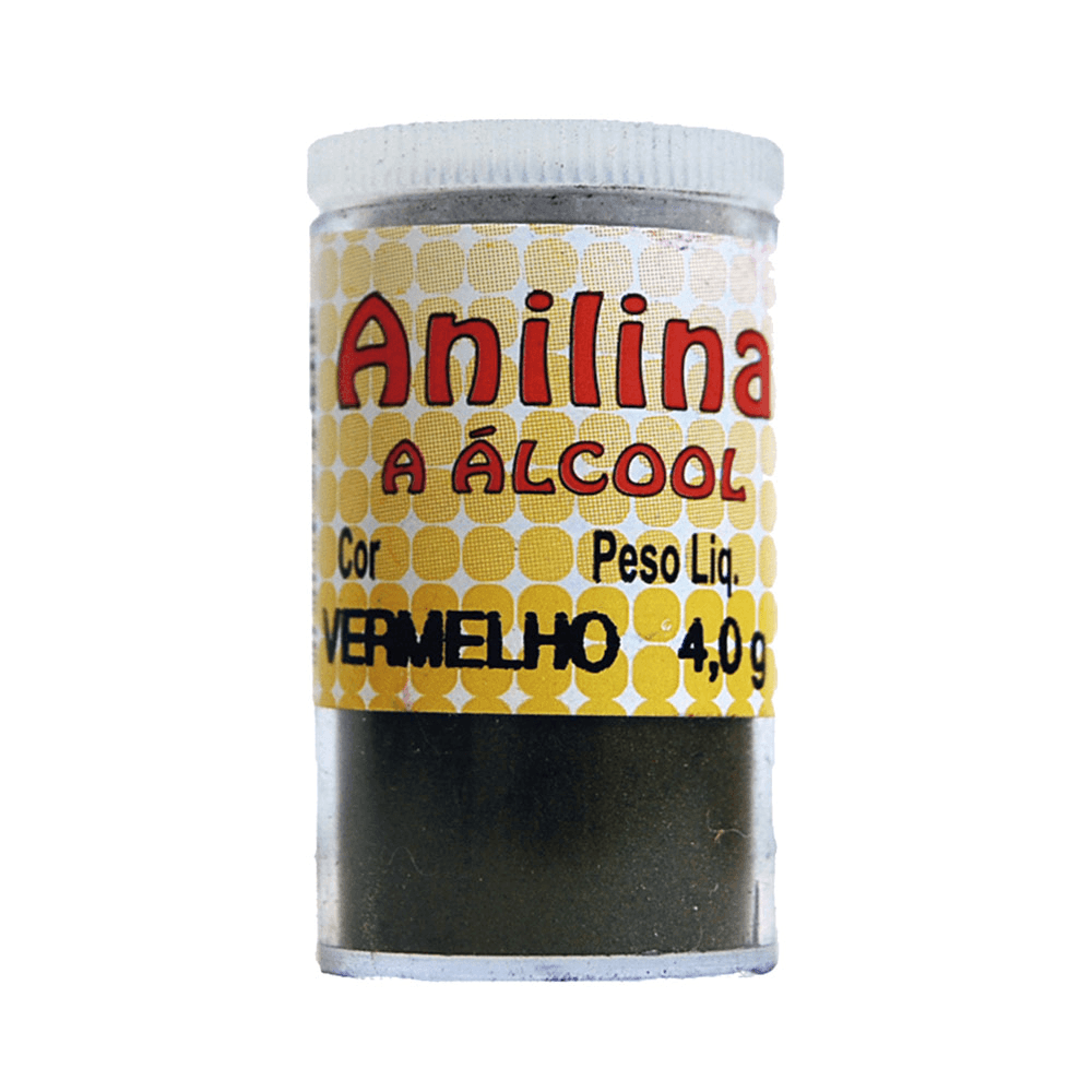 Anilina Glitter Blister não Comestível Vermelho 4g