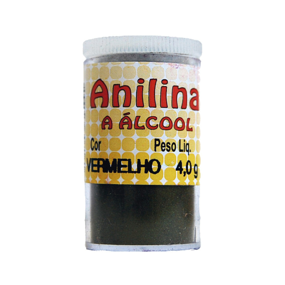 Anilina Glitter Blister não Comestível Vermelho 4g