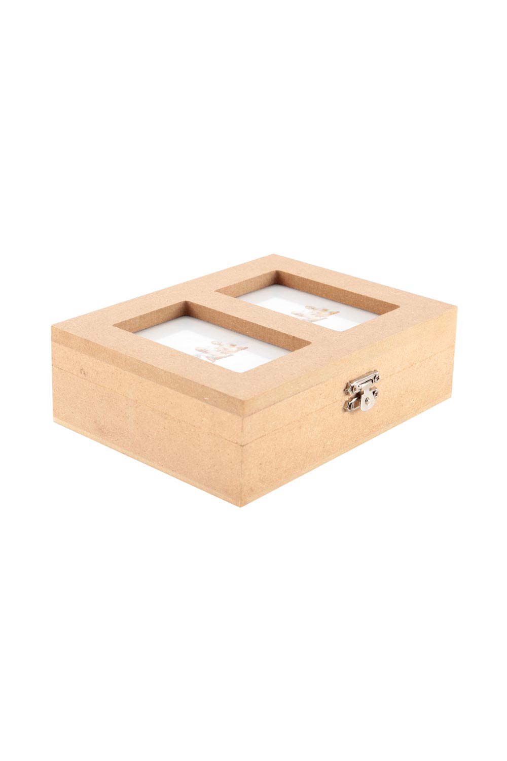 Caixa Moldura Mdf Le com Tampa Vidro 16,5x12,5x5cm