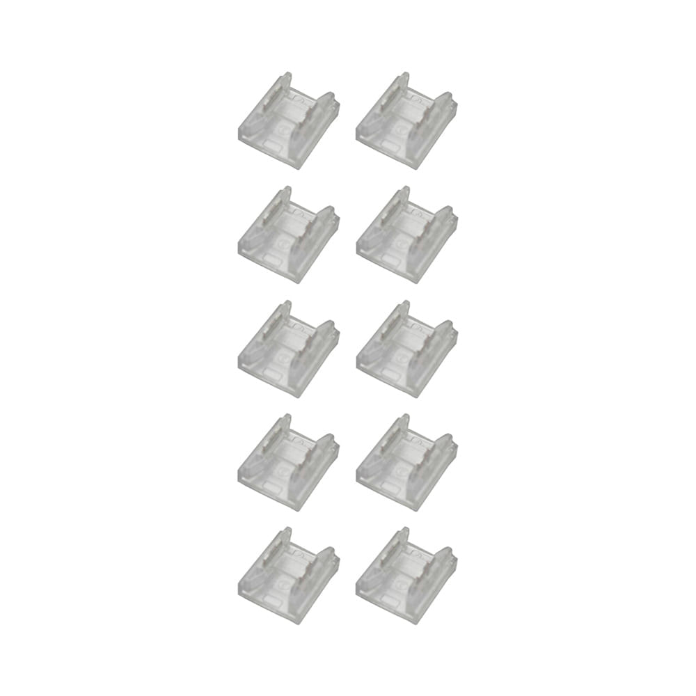 Kit 10 Emendas Conector Astraled Reto para Fita de Led 10mm