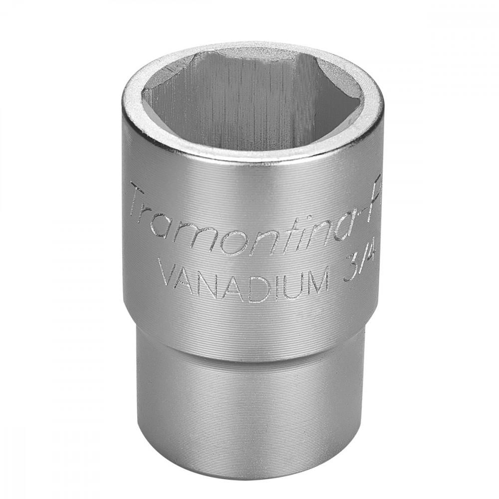 Soquete Sextavado em Aço Cromo Vanadio 30 mm - Encaixe 3/4"