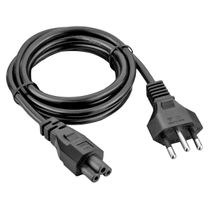 Kit 3 Cabo Força Energia Tripolar 3 Pinos Fonte Notebook Tv