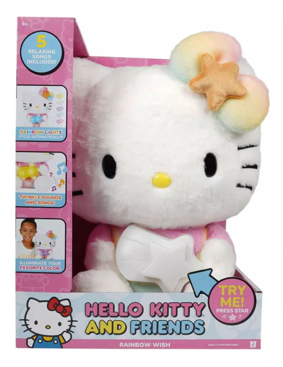 Pelúcia Hello Kitty 25 Cm Com Luz e Som Sunny - 4326