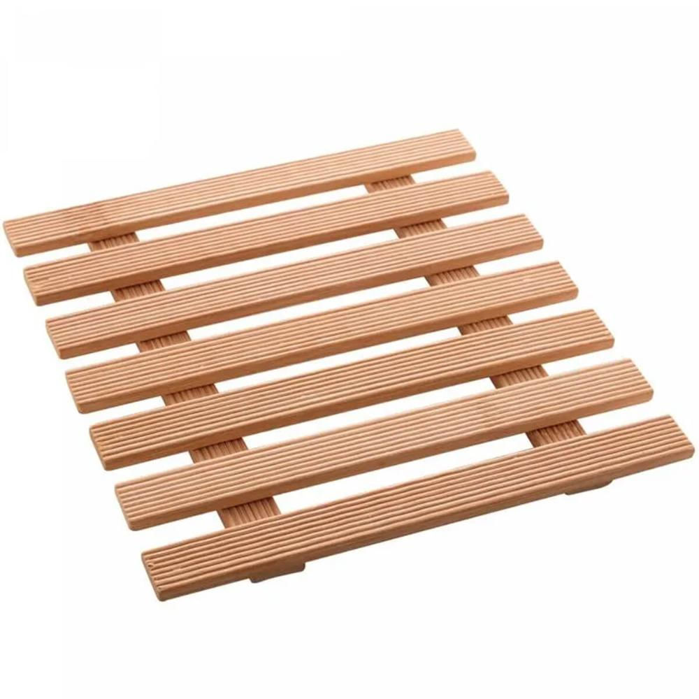 Descanso de Bambu Apoio Para Panela Quente 17cm Lyor Quadrado de Mesa