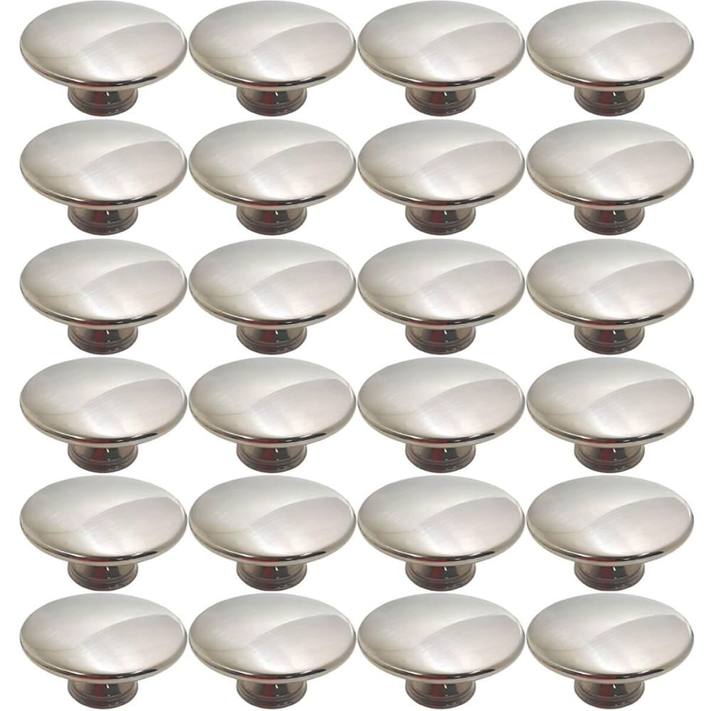 Kit 24 Puxadores de Móveis 200 Tucson Pontos Níquel Escovados Armários e Gavetas