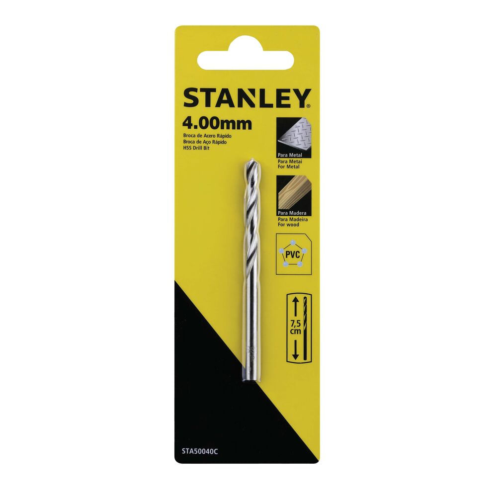 Broca Ar Helicoidal Din 338 P Metal 73Mm X 04.00Mm Stanley