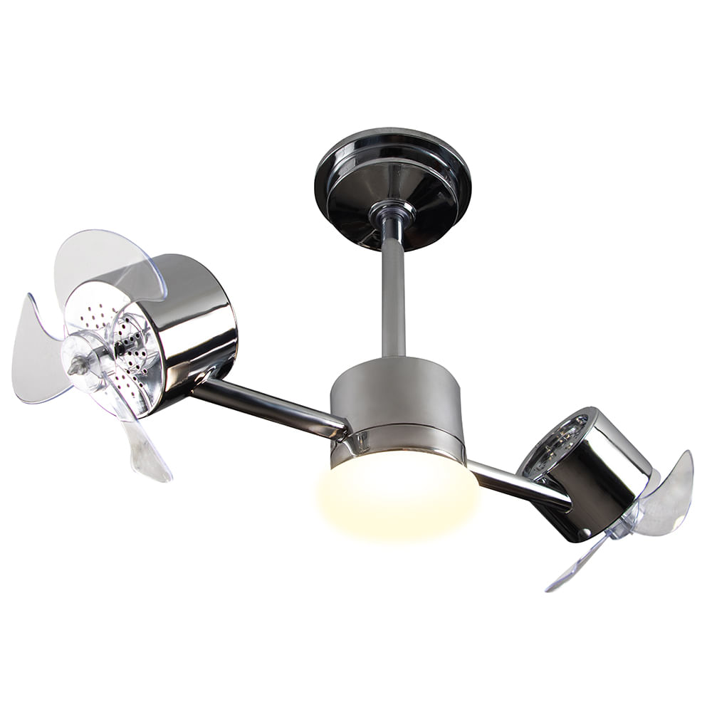 Ventilador de Teto Treviso Infinit LED Cromado Contrl Remoto