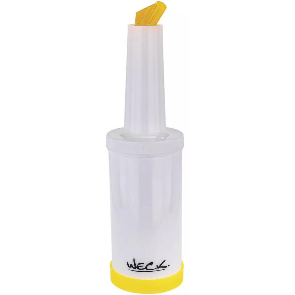 Garrafa Store'n Pour 1l Amarela Weck Mixologista Bar Coquetéis Açúcar Suco Xarope