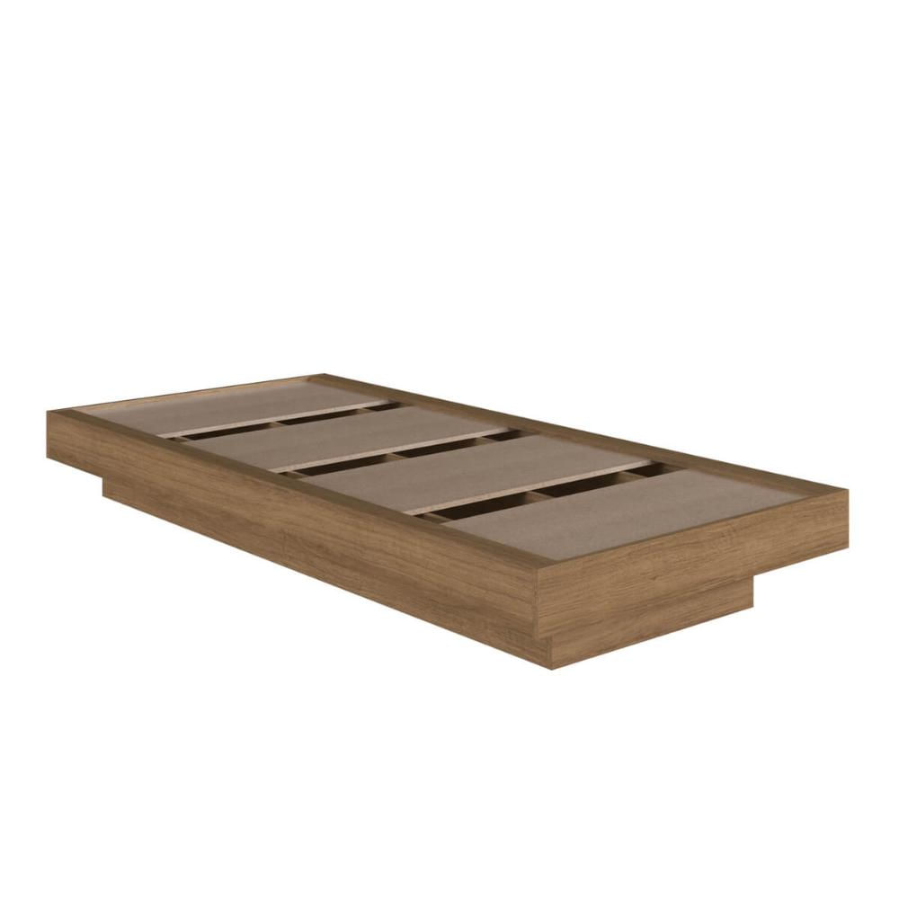 Cama Solteiro Suspensa Mel 92x192x25,5cm MDP Zurique Quarto Art In Móveis