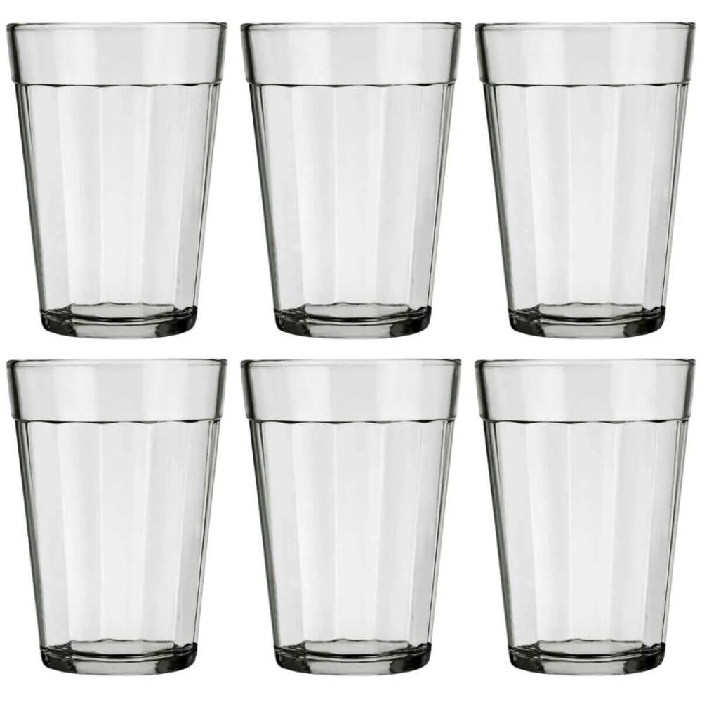 Kit 6 Copos Americanos Vidro Transparente 190ml Café Cerveja