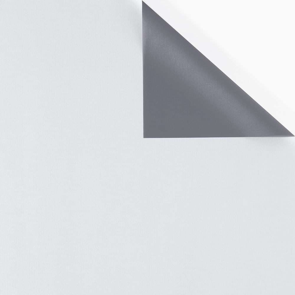 Cortina Corta Luz Bella Janela 2,00m x 1,60m Dupla Face com Ilhós Branco/Cinza