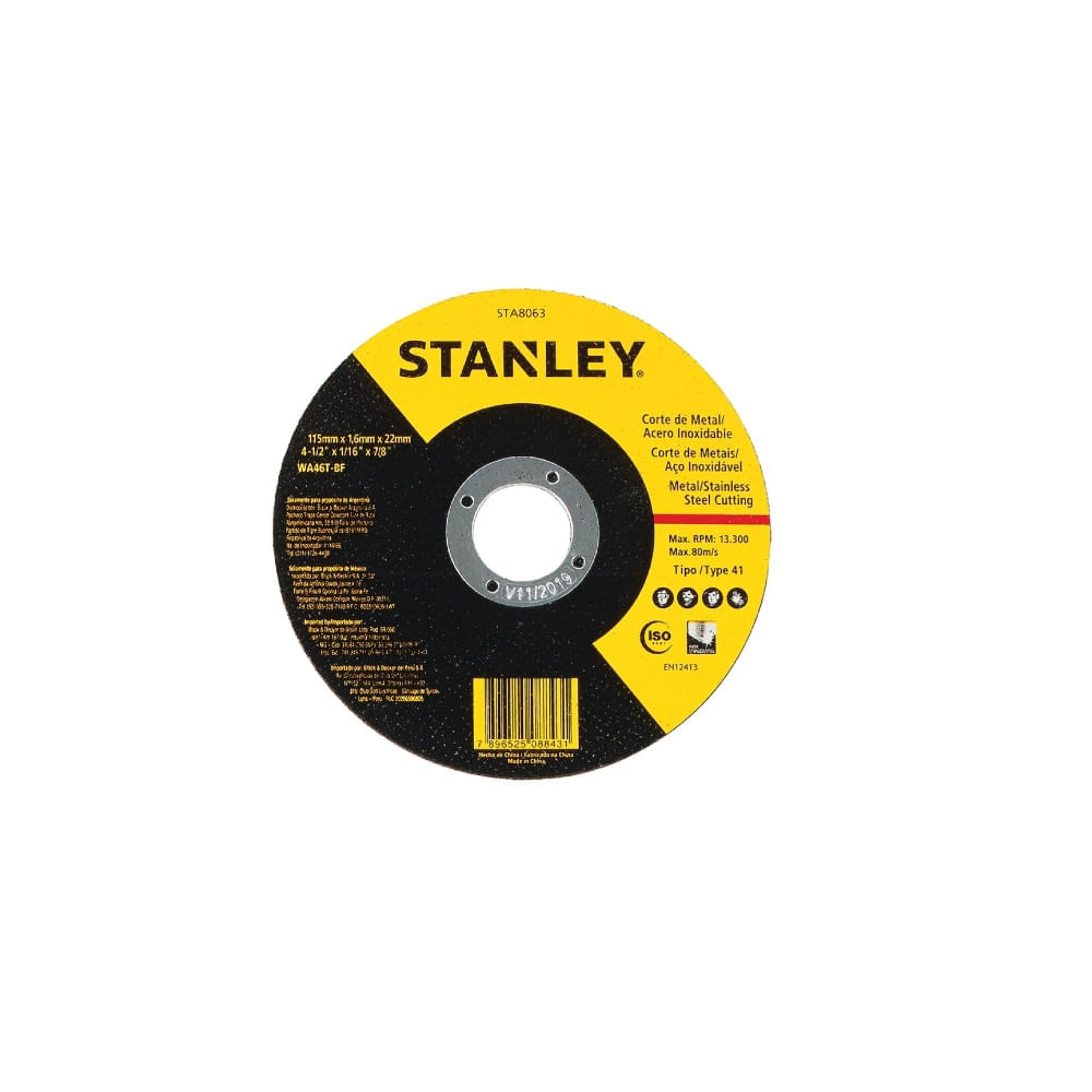 Disco De Corte Fino - Metal / Inox 4 1/2 X 1,6Mm X 7/8