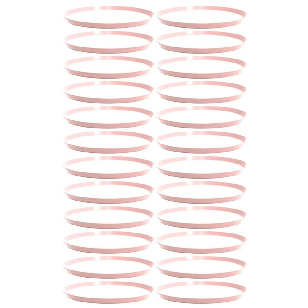 Kit 24 Bandejas Redonda Rosa Himalaia 28cm Servir Bar Restaurante Bubble Crippa