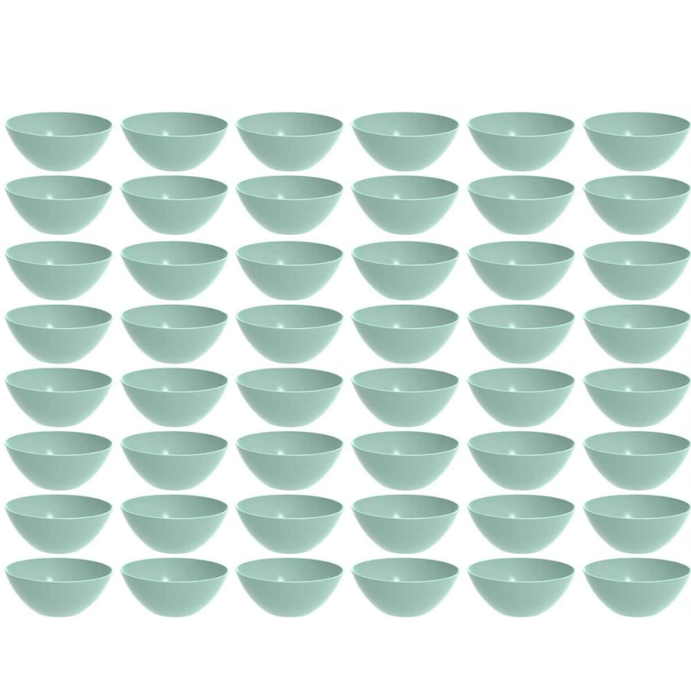 48 Tigelas Pequena Crippa Travessa Redonda 2,3L Servir Salada Sobremesa Verde Menta