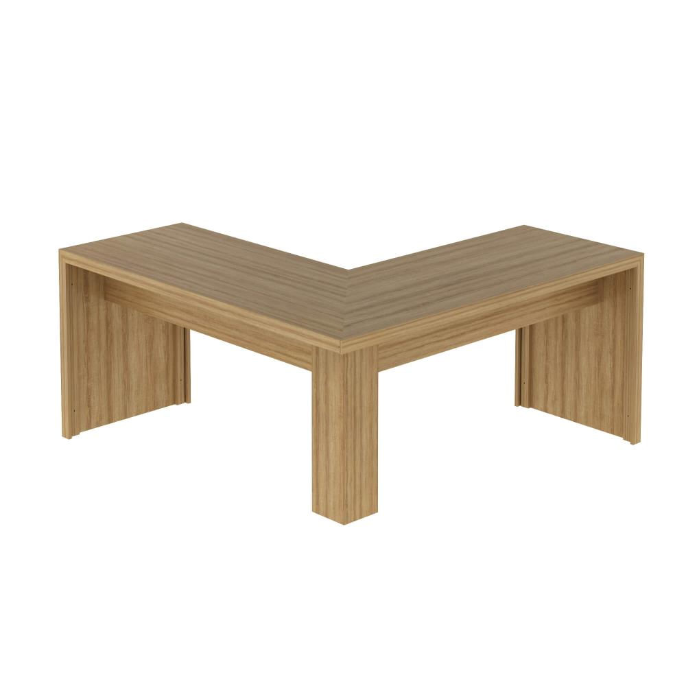Mesa para Escritório Angular ME4116 Amêndoa Tecnomobili
