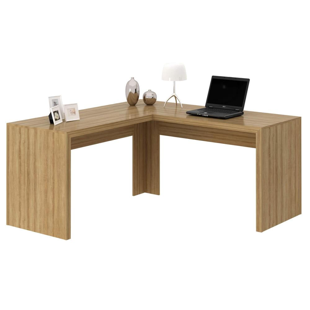 Mesa para Escritório Angular ME4116 Amêndoa Tecnomobili