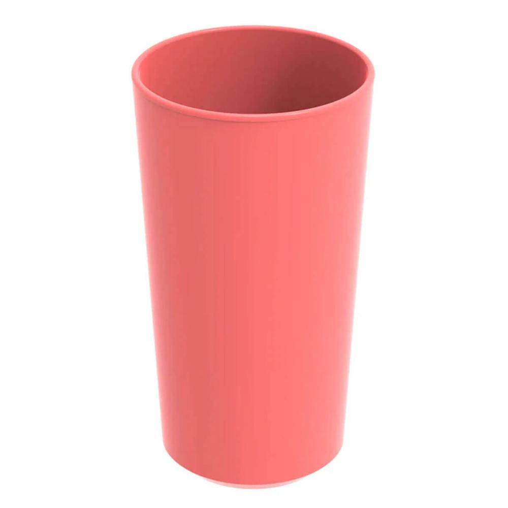 Kit 48 Copos de Plástico Altos 500ml Refeitório Escola Crippa Rosa Goiaba