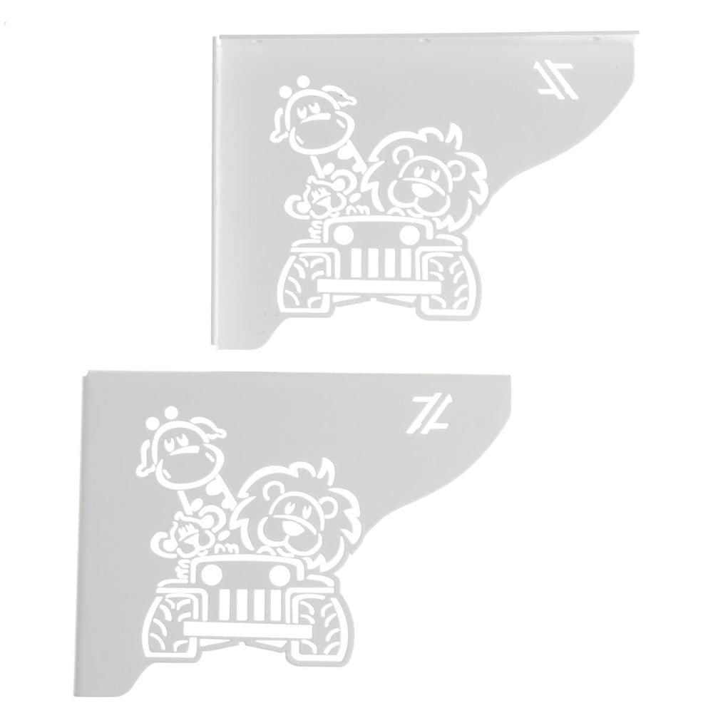 Mãos Francesas Decorativas 20cm Menino Safari Branco Aço para Prateleira Pequena