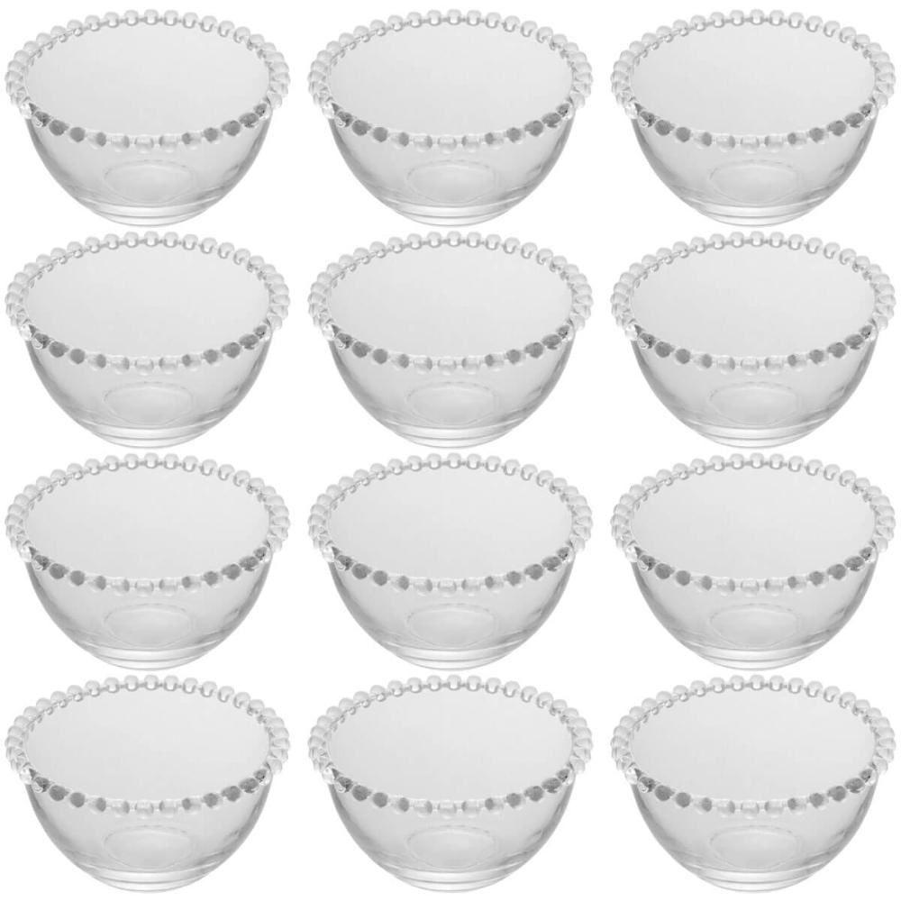 Conjunto 12 Bowls de Cristal Tigelas 400ml Doces Sobremesas Aperitivos Pearl Wolff