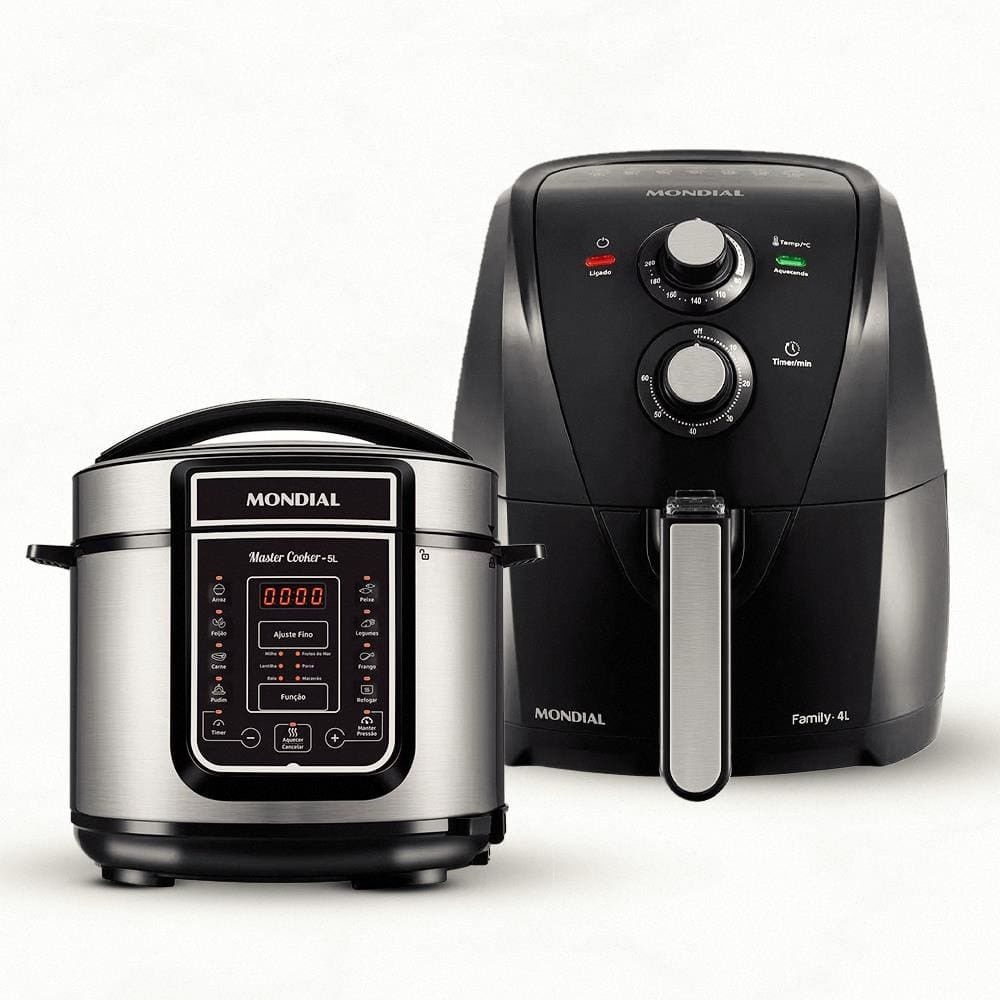 Fritadeira Elétrica Air Fryer Mondial AFN40FB 4L + Panela Elétrica Master Cooker PE-38 5L