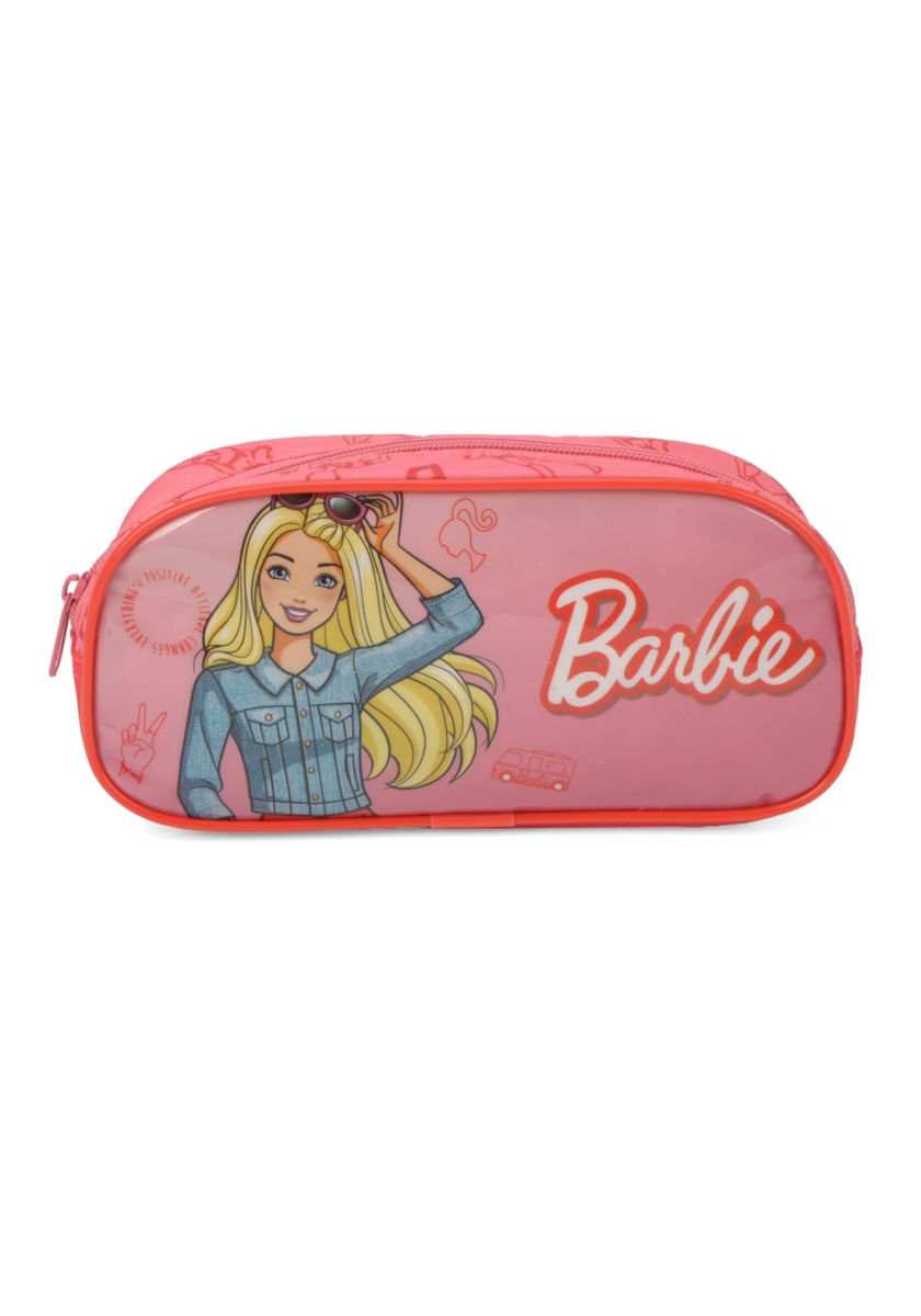 Estojo Escolar Infantil Simples Barbie Luxcel EI38184BB