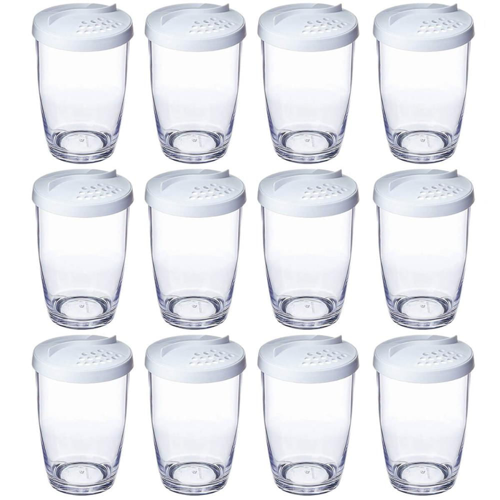 Kit 12 Farinheiras Porta Farofa Queijeira Temperos 350ml Bra