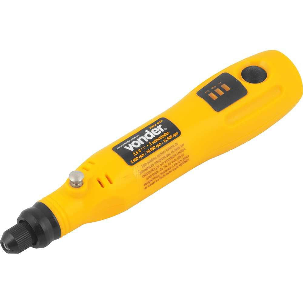 Microrretífica a bateria 36 V bivolt com 12 acessórios MBV 036 VONDER