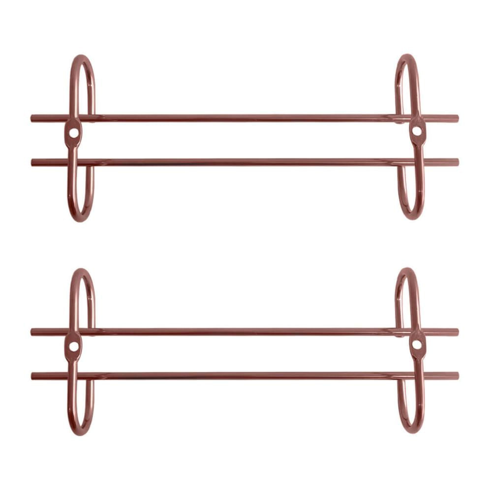 Kit 2 Porta Taças 25cm Rose Gold Suporte Organizador de Taças Suspenso Armário Bar Adega