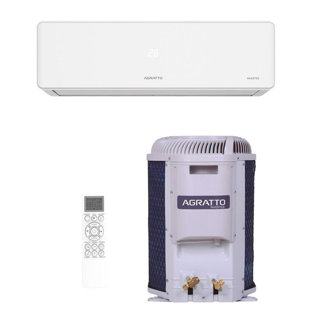 Ar Condicionado Split Agratto Hi Wall Fit Top Inverter 9.000 Btu/h Frio Monofasico Branco FICST9F-02 220V
