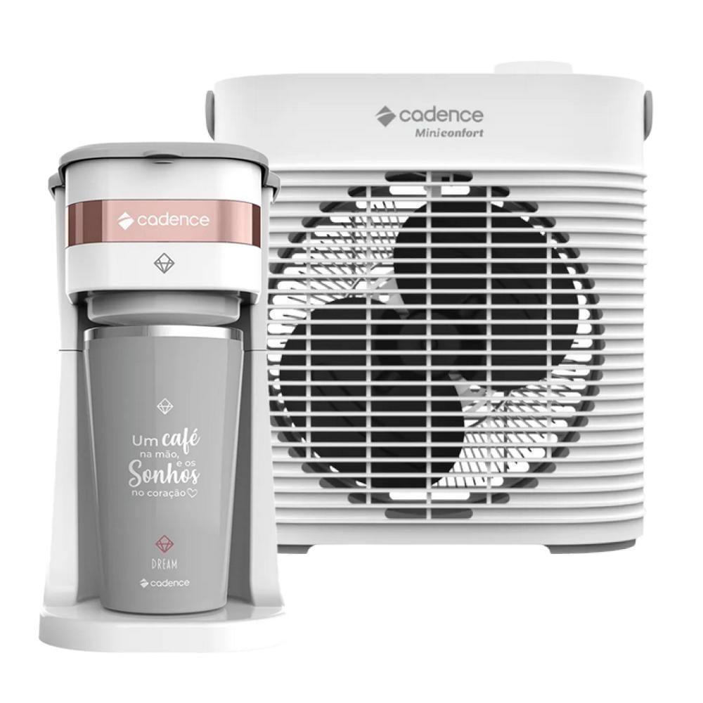 Kit Cadence Aquecedor Miniconfort E Cafeteira Dream Rosé Gold 220V