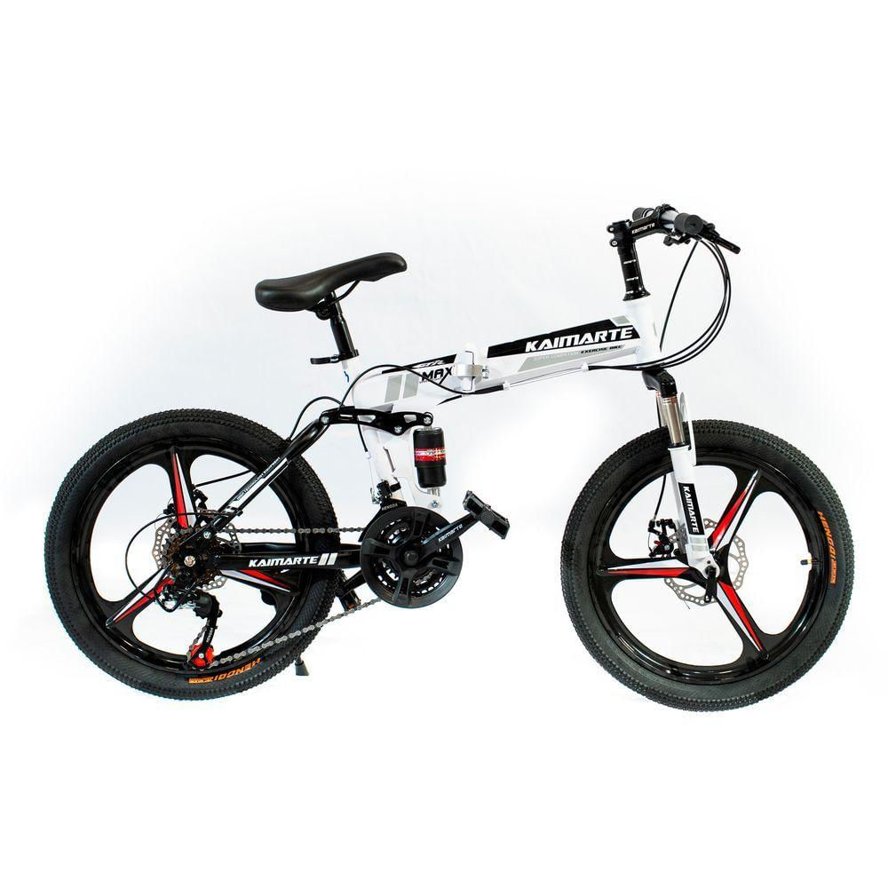 Bicicleta Aro 20 Cityfold Bike 21 Vel Marchas Freio A Disco Quadro Aço Carbono Cor Branco Preto - Wct Fitness