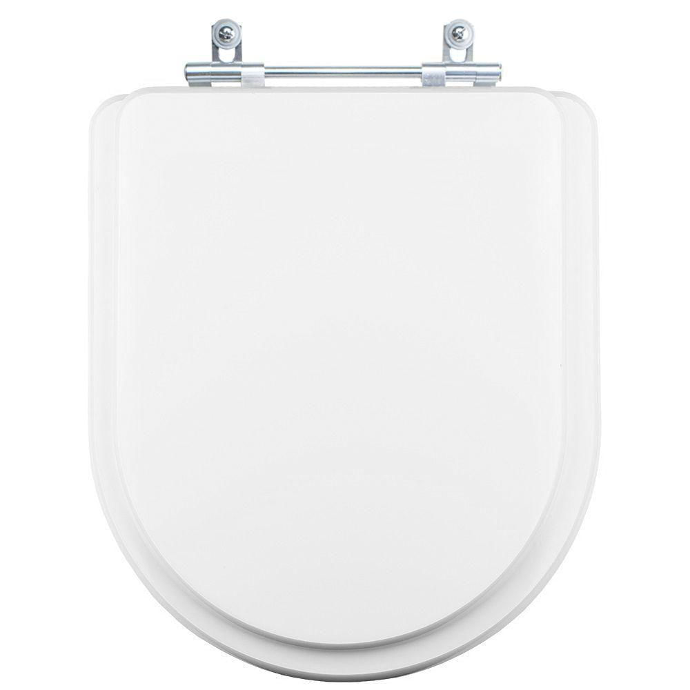 Tampa Vaso Sanitário Madeira Laqueada Smart Branco Para Bacia Celite