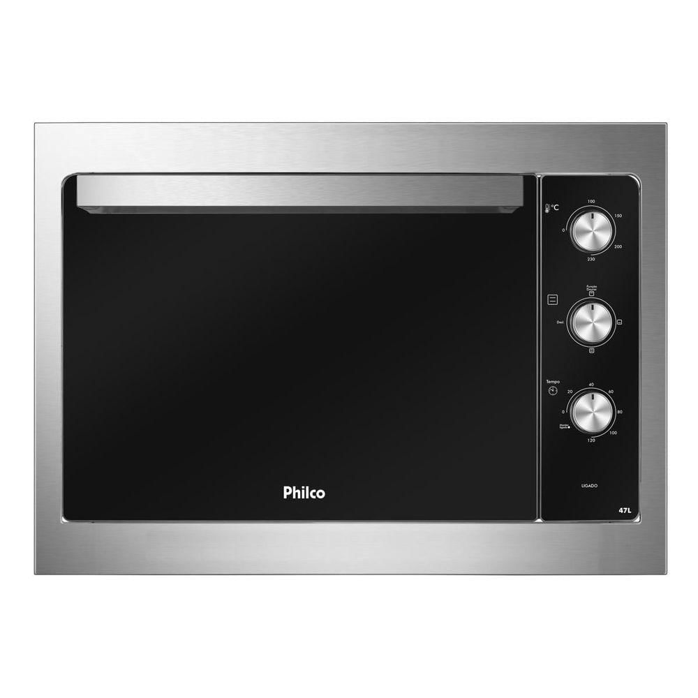 Forno Elétrico De Embutir Philco PFE47E Esmaltado Dupla Resistência 47L 220V