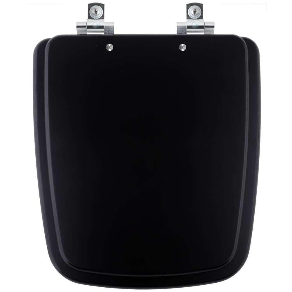 Tampa De Vaso Sanitario Com Amortecedor Boss Matte Black Preto Fosco Para Bacia Incepa