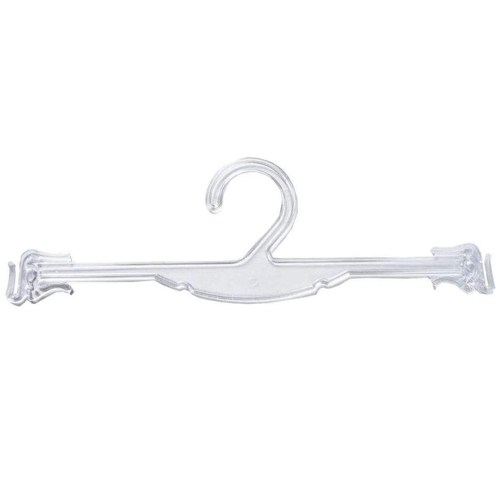 Kit 100 Cabides Expositores de Loja para Lingerie Encaixe para Alças Atacado Transparente