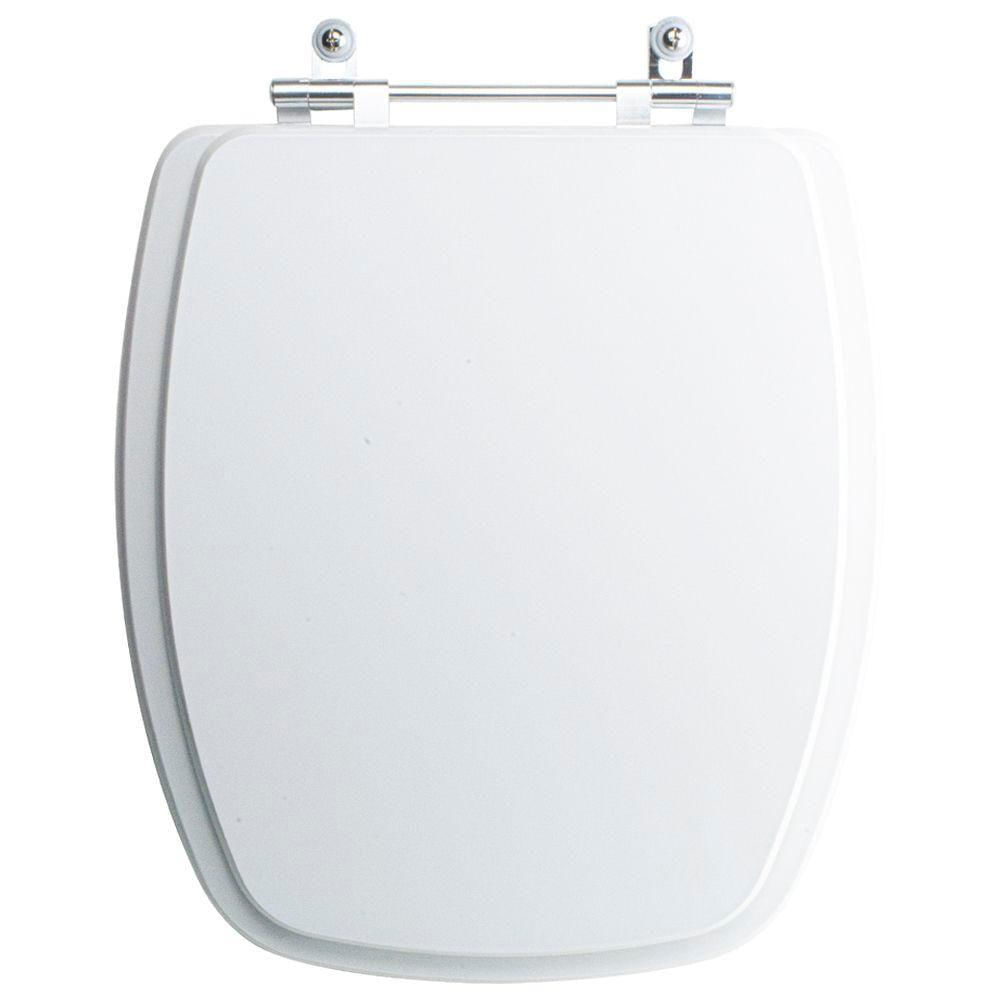 Tampa Vaso Sanitário Madeira Laqueada Amarilis Branco Para Bacia Fiori
