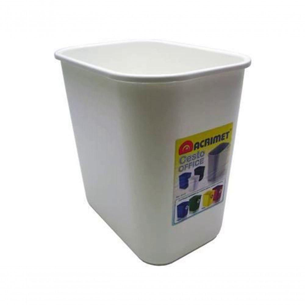 Lixeira Para Escritorio Acrimet 12 Litros Acrimet 571 Branco