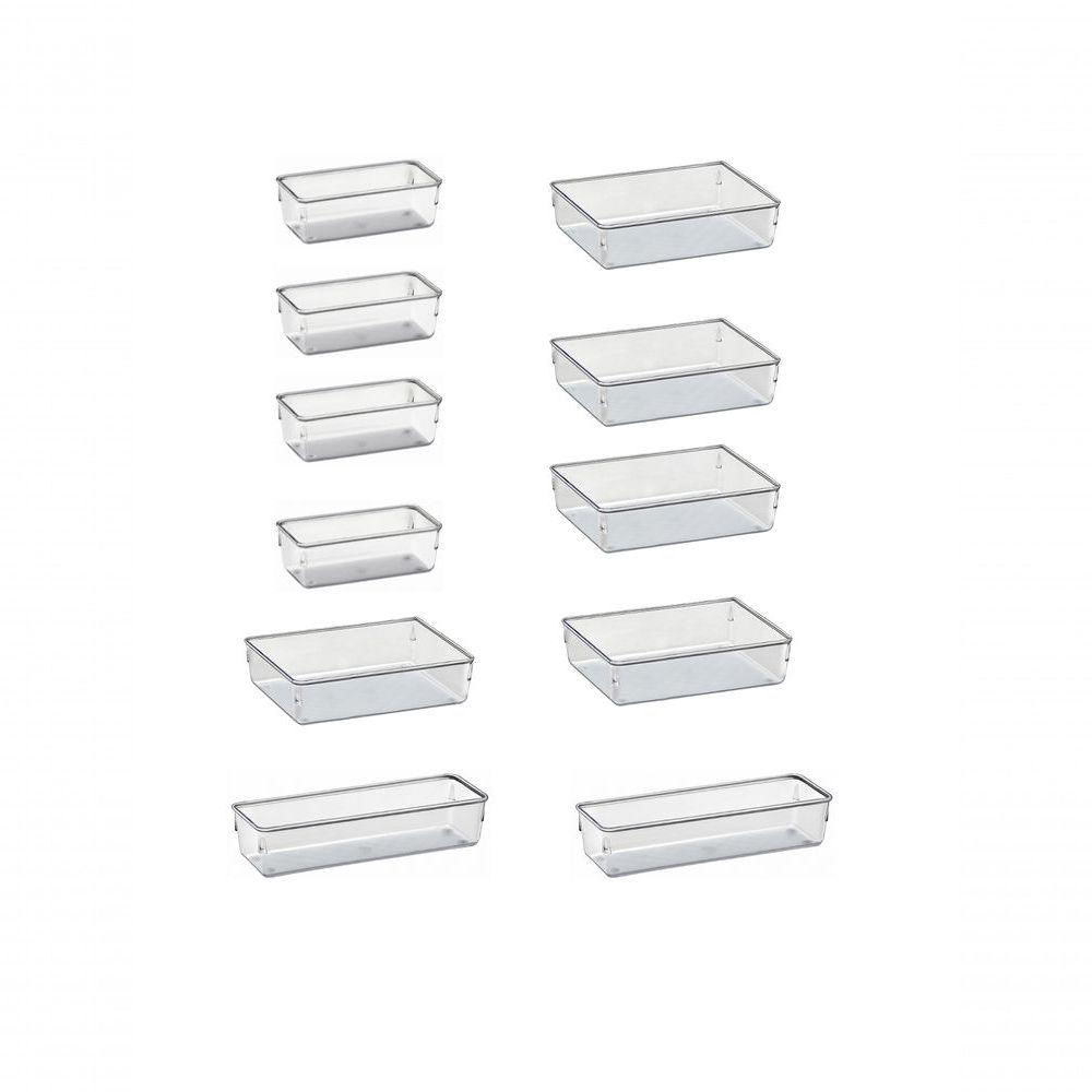 11 Organizadores Multiuso Modular Gavetas Acrílico Cristal