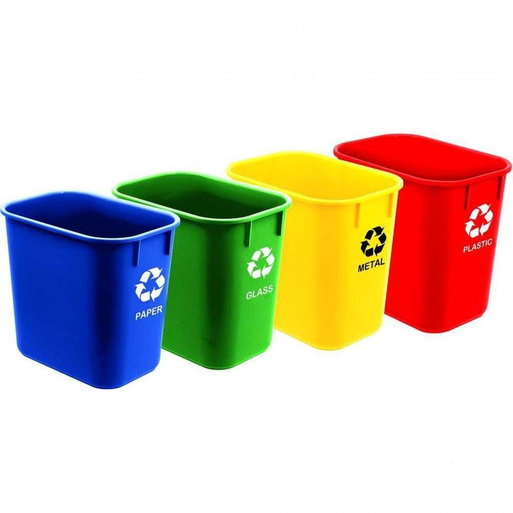 Kit Com 4 Lixeira De Coleta Seletiva 24 Litros Acrimet 574.0