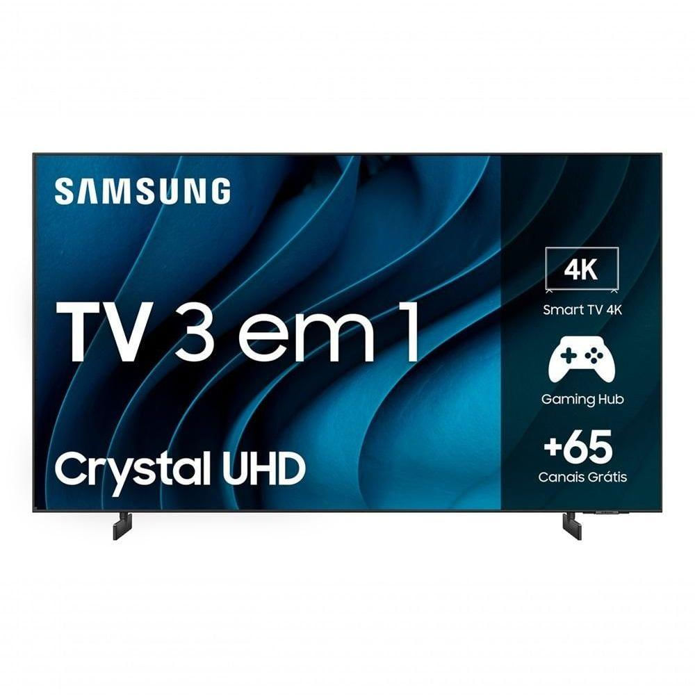 Smart TV Samsung 50" Crystal UHD 4K 50CU8000 Painel Dynamic Crystal Color Gaming Hub Design AirSlim Alexa built in, Controle Remoto Único