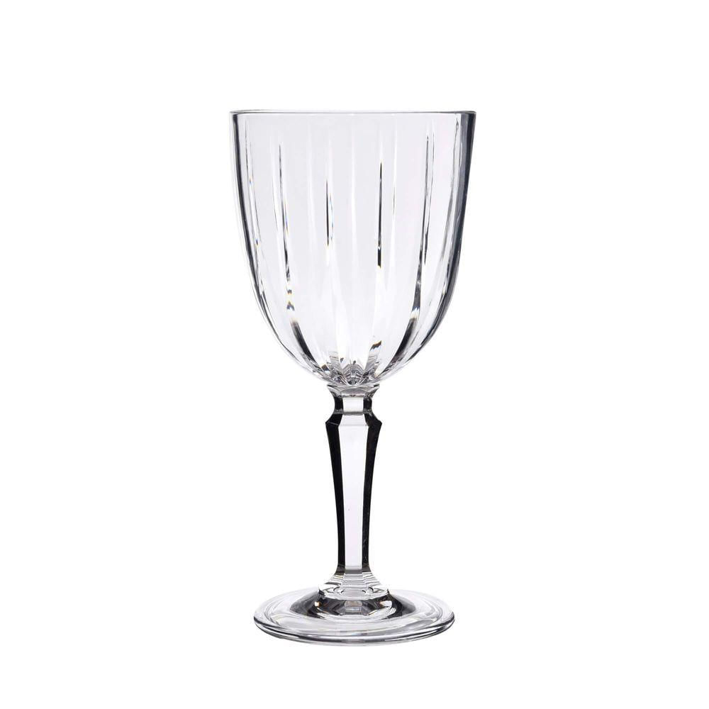 Taça De Vinho Cutting Em Acrílico 340ml Kenya