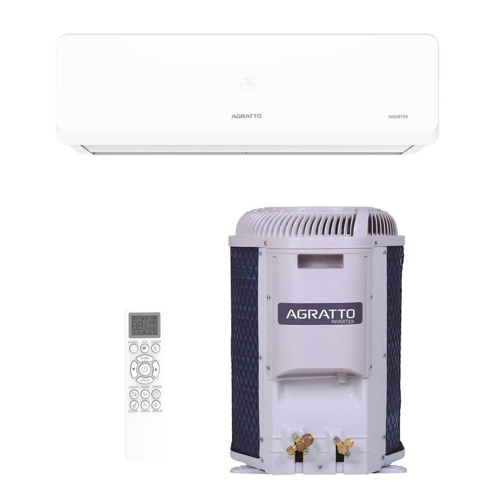 Ar Condicionado Split Agratto Hi Wall Fit Top Inverter 12.000 Btu/h Frio Monofasico Branco FICST12F-02 220V