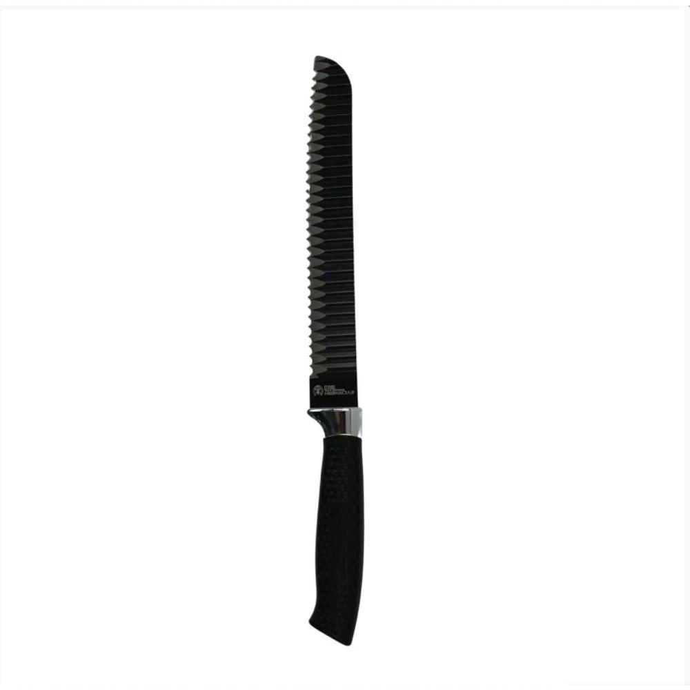 Jogo De Facas 6 Peças Aço Inox Knife Set Preto