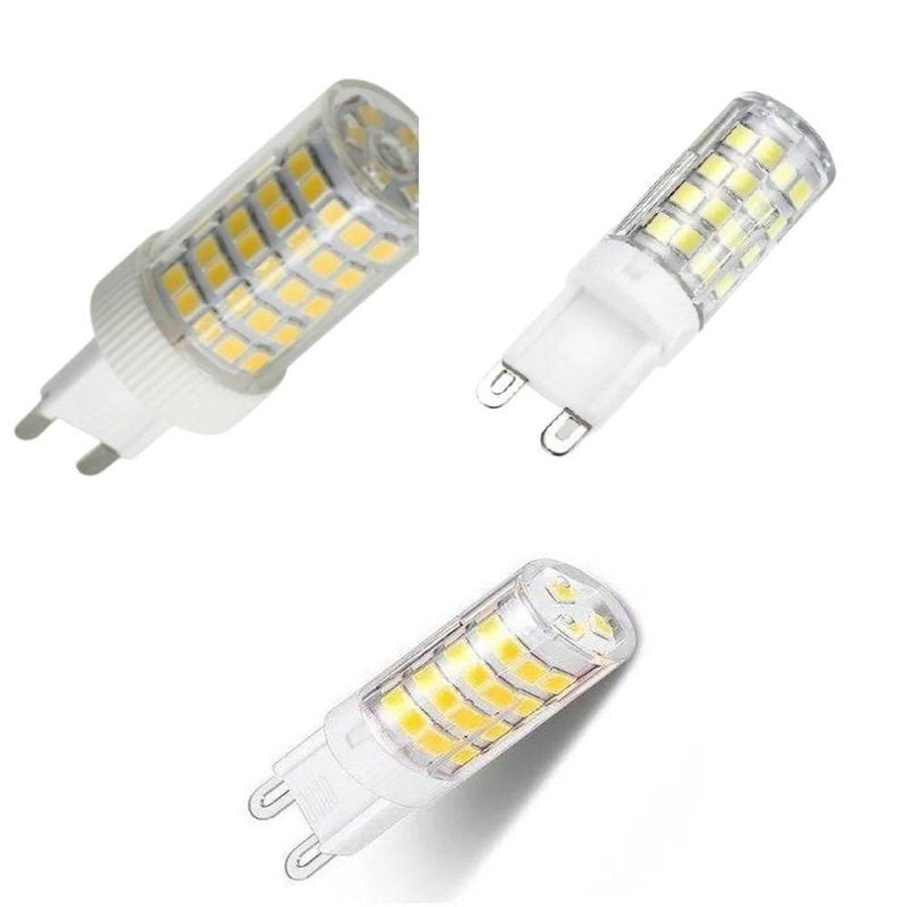 Kit 15 Lâmpadas De Led G9 7w Branco Frio 6000k Para Lustres E Arandelas