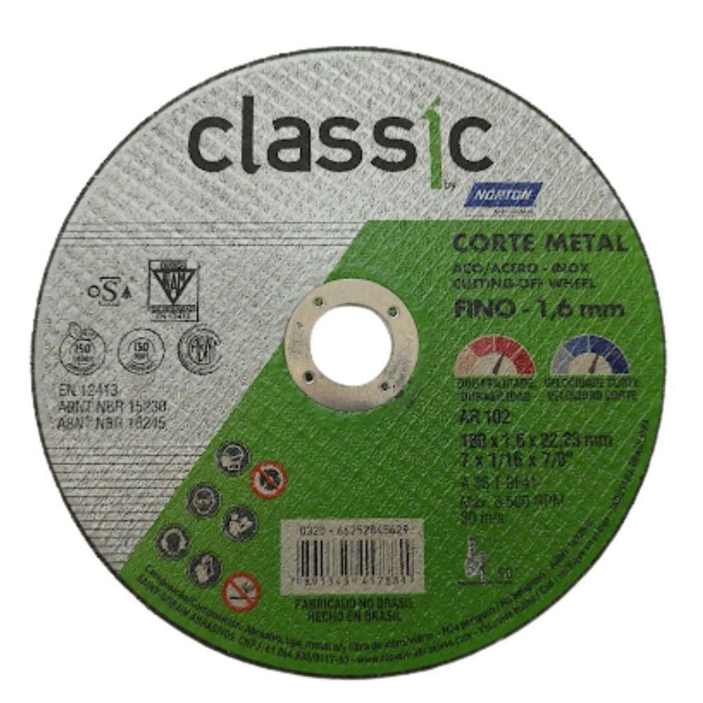 Disco De Corte Fino Metal Classic Norton 16mm 180x16x2223mm