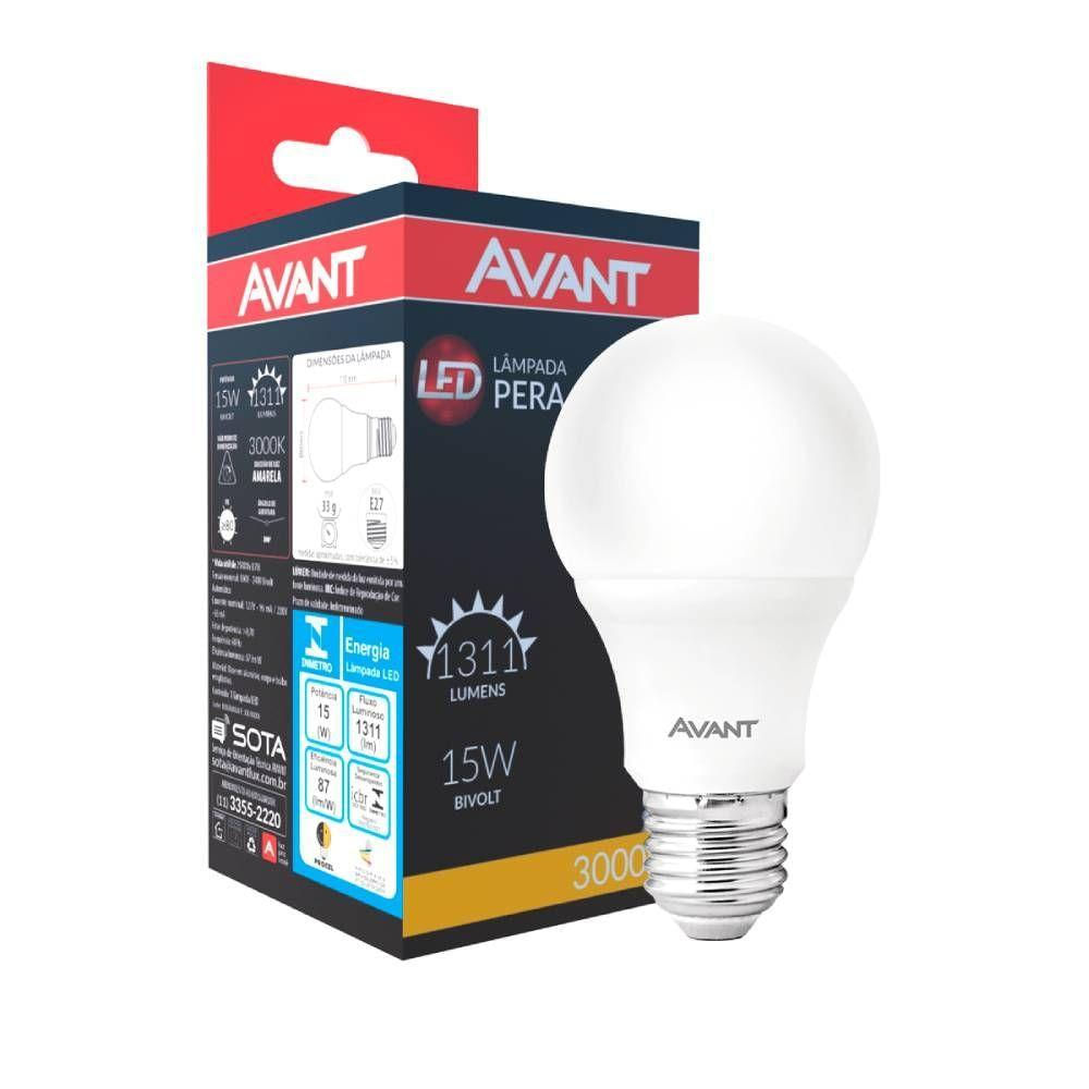 Lâmpada Pera Led 15w 3000k Avant