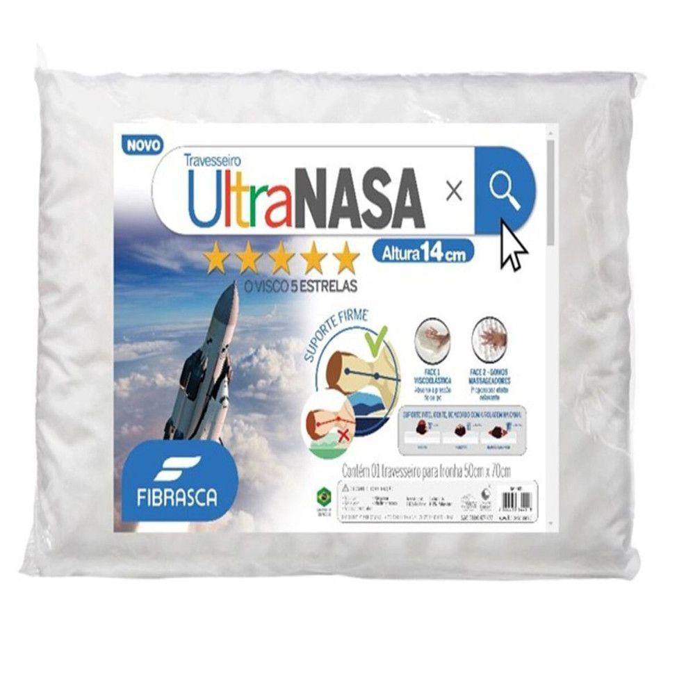 Travesseiro Fribrasca Ultra Nasa 100%poliéster Branco