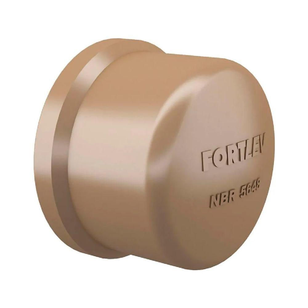 Cap Soldável De Pvc Marrom 20mm Fortlev 50 Unidades
